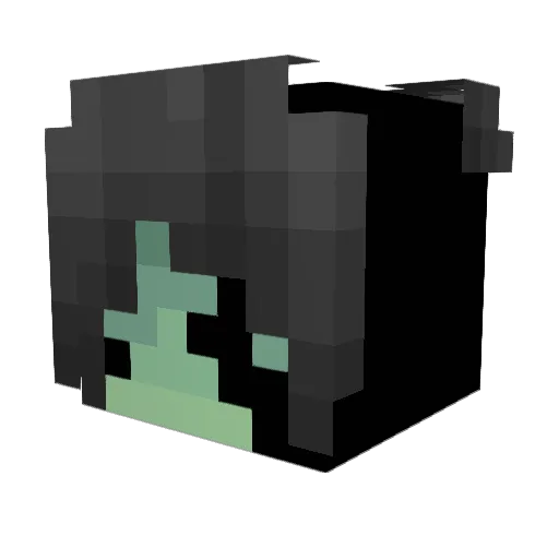 SwampFae Minecraft avatar head, 3D render