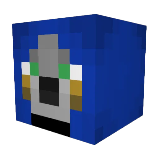Swampdoggie Minecraft avatar head, 3D render