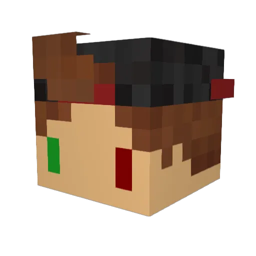 Swampz Minecraft avatar head, 3D render