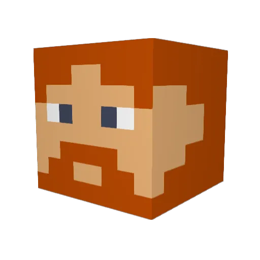 SwanV4 Minecraft avatar head, 3D render
