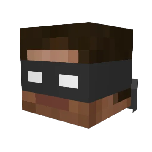 Swanlly Minecraft avatar head, 3D render