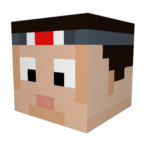 SwapDash Minecraft avatar head, 3D render