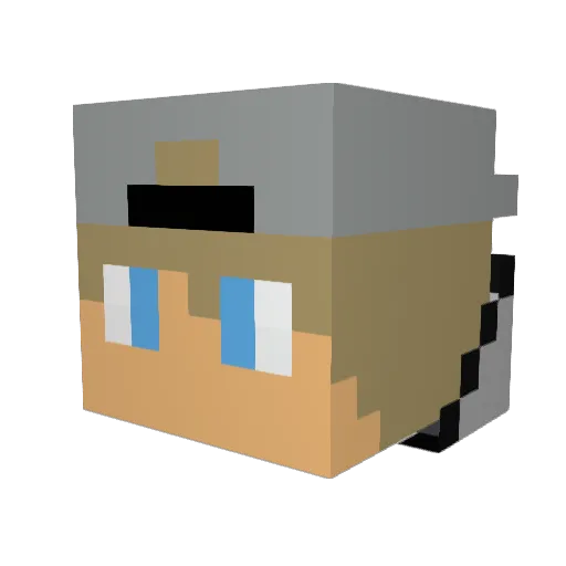 Swappcub Minecraft avatar head, 3D render