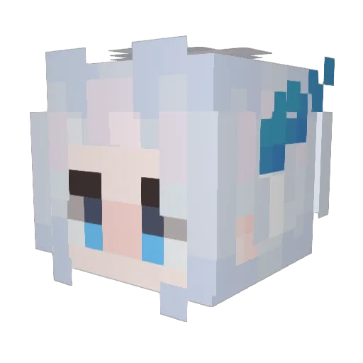 Swappiing Minecraft avatar head, 3D render