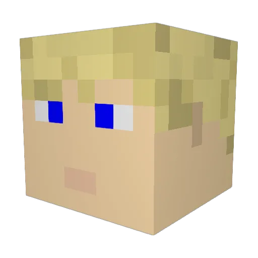SwarK_ Minecraft avatar head, 3D render
