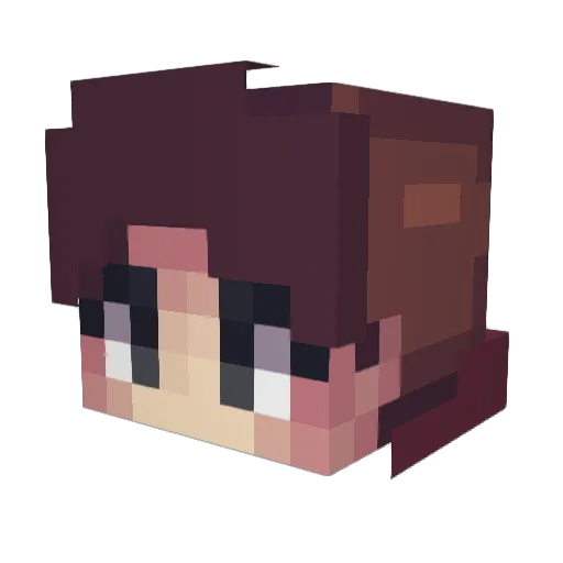SwarovskiMolly Minecraft avatar head, 3D render