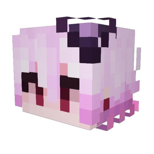 Swasabi Minecraft avatar head, 3D render