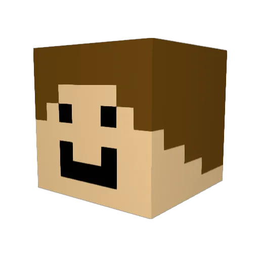 Swati25 Minecraft avatar head, 3D render