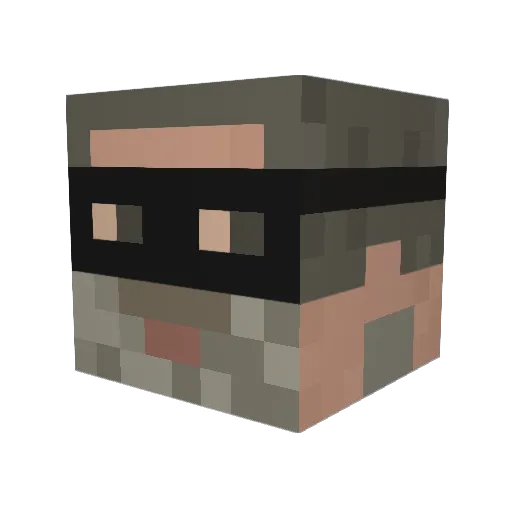 Swatty1976 Minecraft avatar head, 3D render