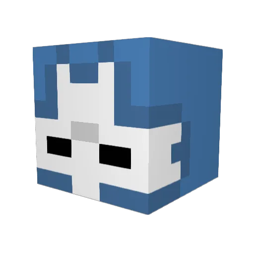 SwatzC Minecraft avatar head, 3D render