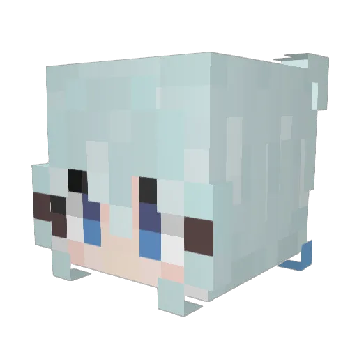 Swaw_ Minecraft avatar head, 3D render