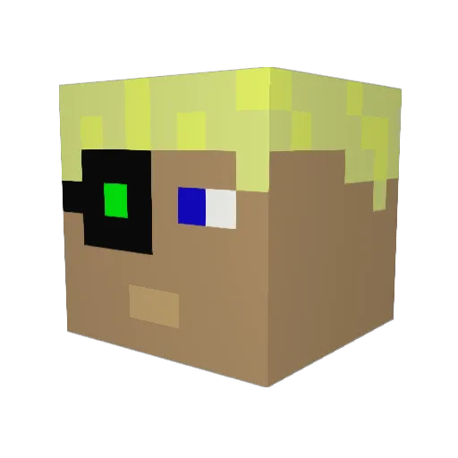 SweAsome Minecraft avatar head, 3D render