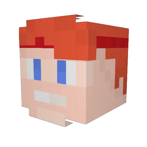 SweRobGamer Minecraft avatar head, 3D render