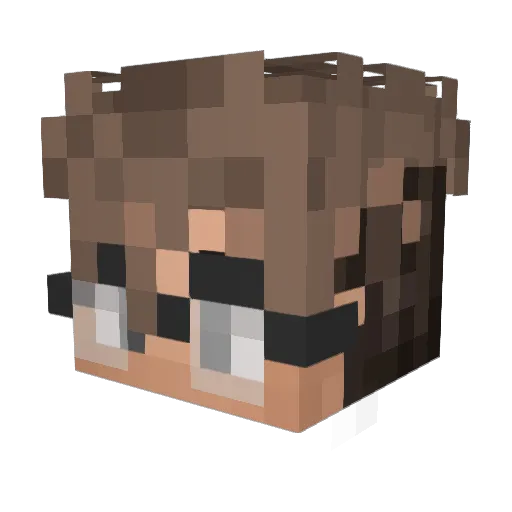 SweZtex Minecraft avatar head, 3D render
