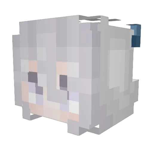 Sweabs Minecraft avatar head, 3D render