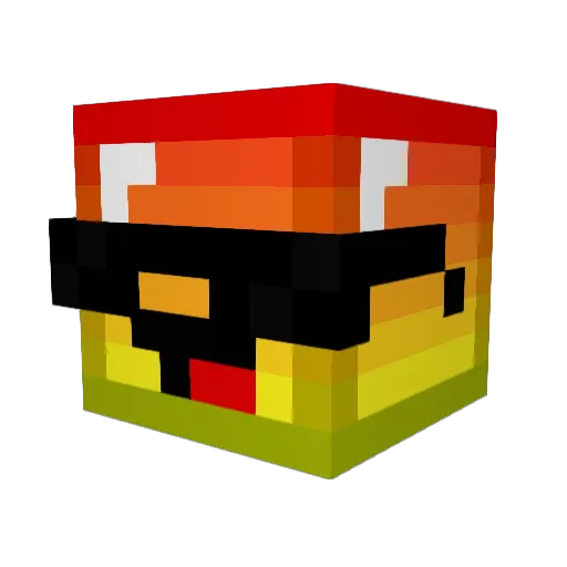 SweatAndSweatTea Minecraft avatar head, 3D render