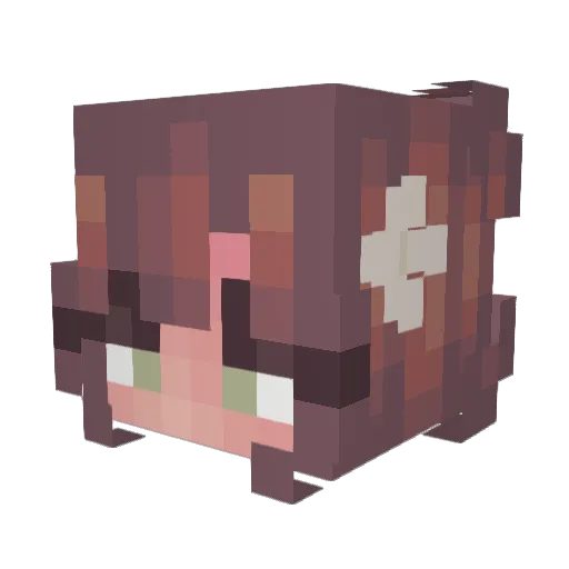 Sweaterss Minecraft avatar head, 3D render