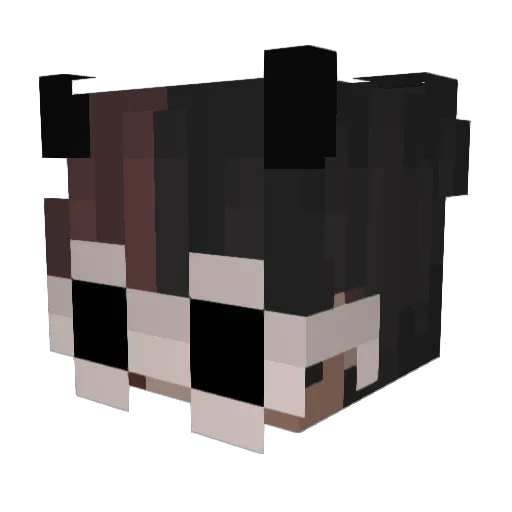 Sweatingg Minecraft avatar head, 3D render
