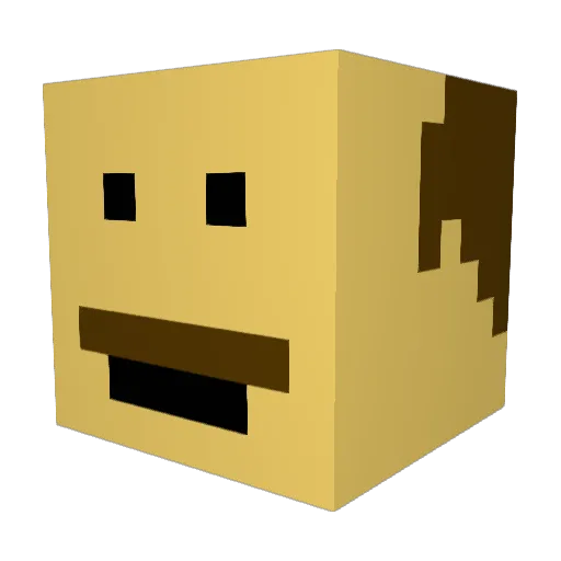 SweatlessSteve19 Minecraft avatar head, 3D render