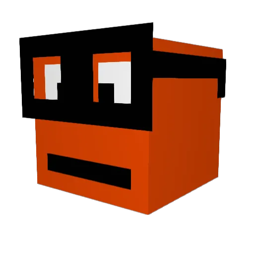SweatyClean Minecraft avatar head, 3D render