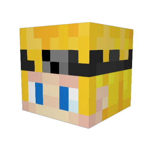 Sweatymann Minecraft avatar head, 3D render