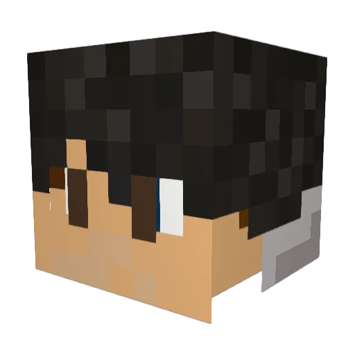 Swebe Minecraft avatar head, 3D render