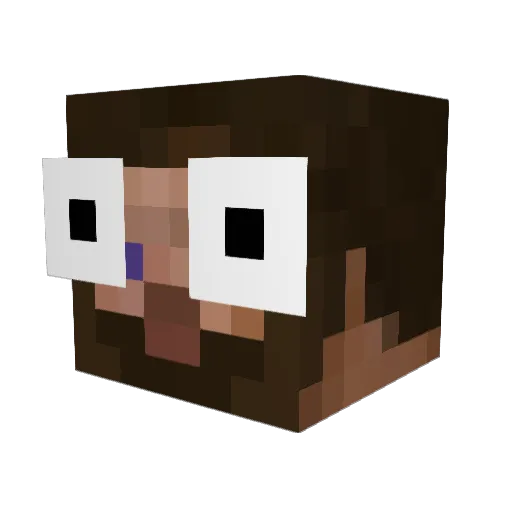 Swed23 Minecraft avatar head, 3D render