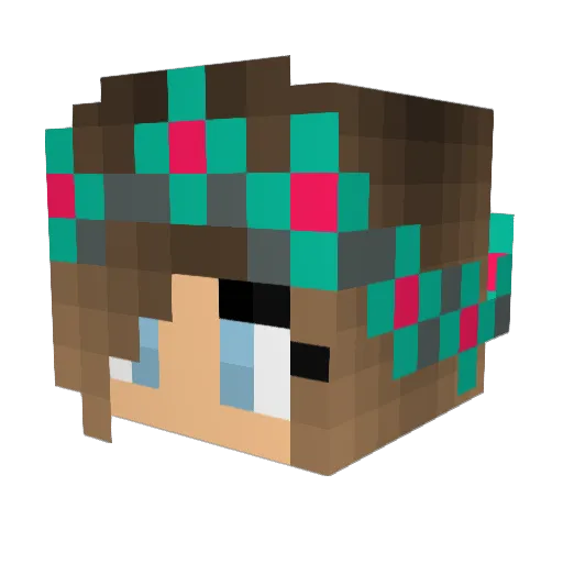 SwedeKatie Minecraft avatar head, 3D render