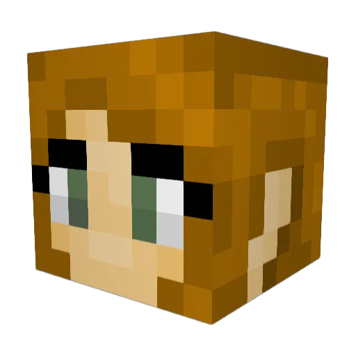 SwedenOA Minecraft avatar head, 3D render