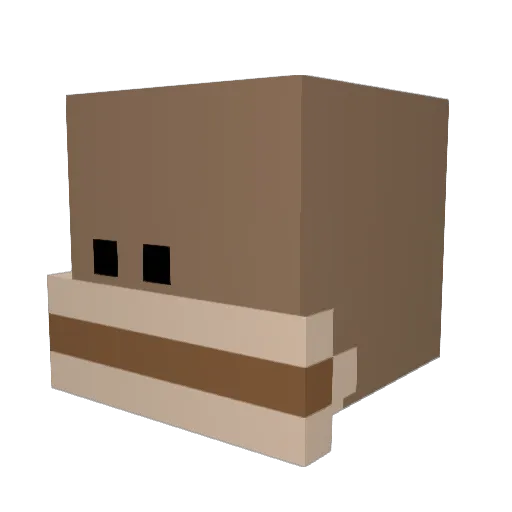 SwedenOsbourne Minecraft avatar head, 3D render