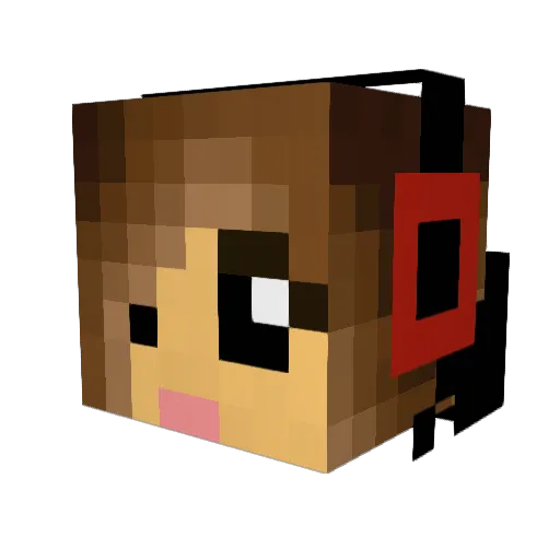 SwedgeLife Minecraft avatar head, 3D render