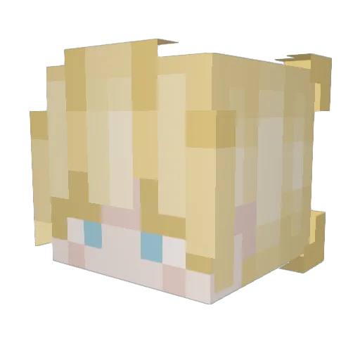 SwedishBen Minecraft avatar head, 3D render