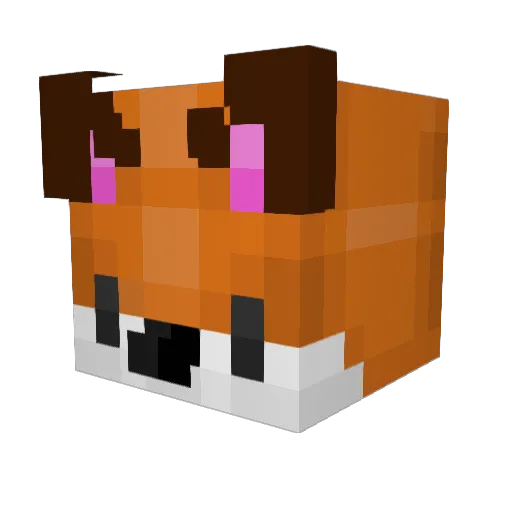 SwedishFoxBoy Minecraft avatar head, 3D render