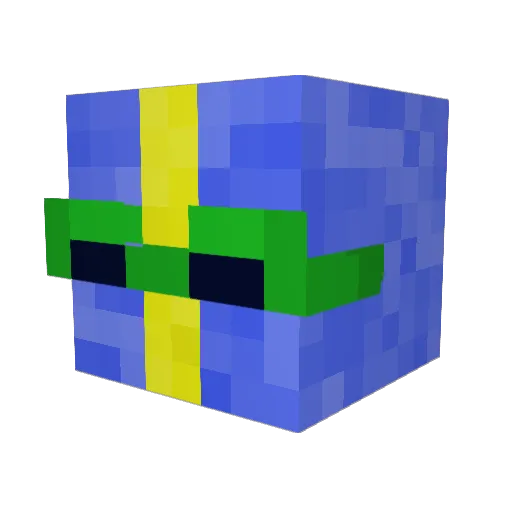 SwedishGod Minecraft avatar head, 3D render