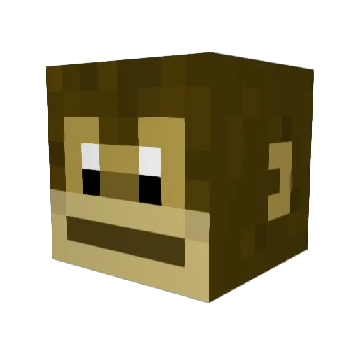 SwedishPD Minecraft avatar head, 3D render