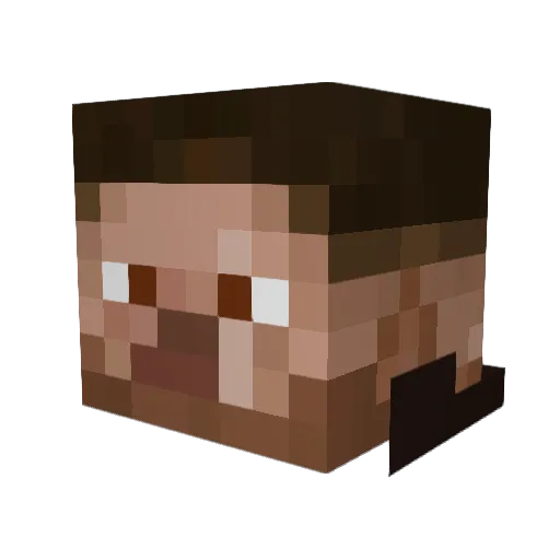 Swedish_Hermit Minecraft avatar head, 3D render