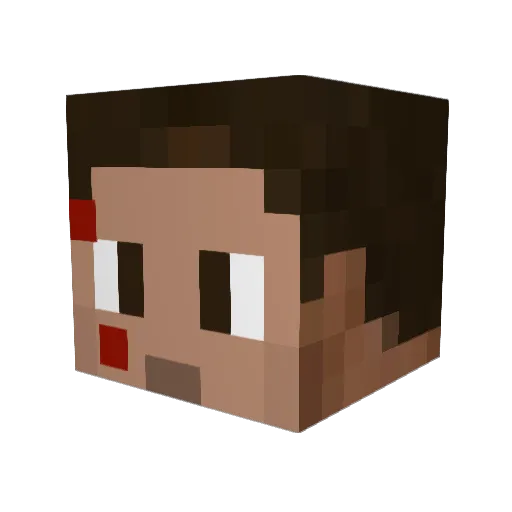 Sweedysh Minecraft avatar head, 3D render