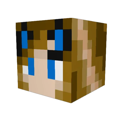 SweeetCaaat Minecraft avatar head, 3D render