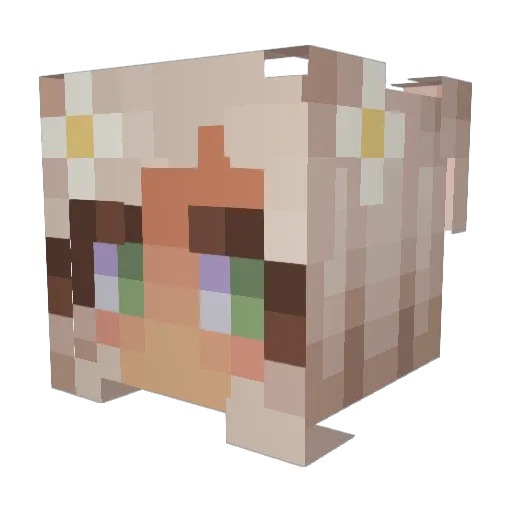 SweetAgony Minecraft avatar head, 3D render