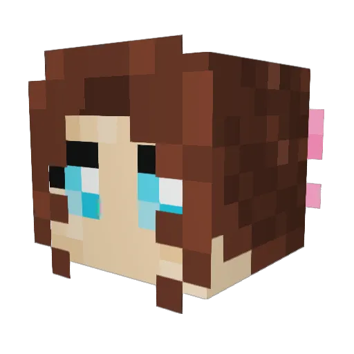 SweetAisha007 Minecraft avatar head, 3D render