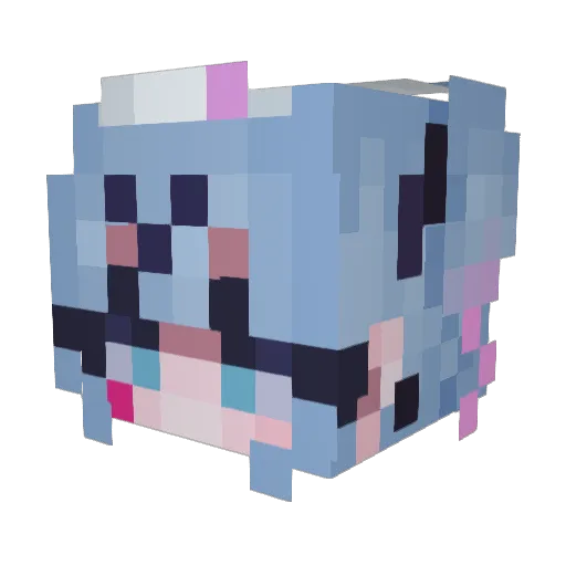 SweetAmbience Minecraft avatar head, 3D render