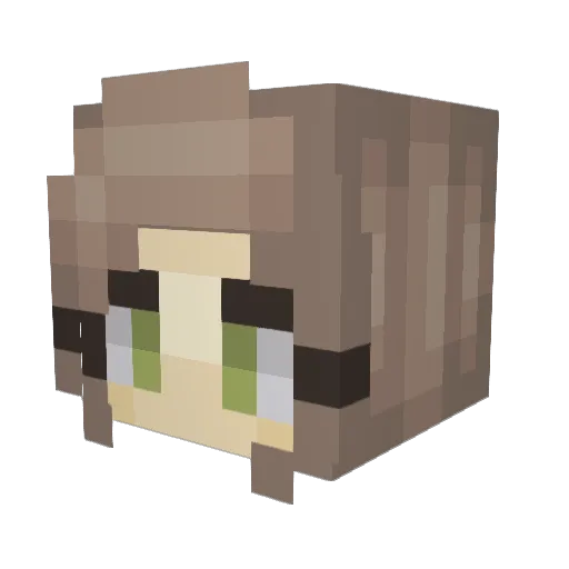 SweetAntics Minecraft avatar head, 3D render