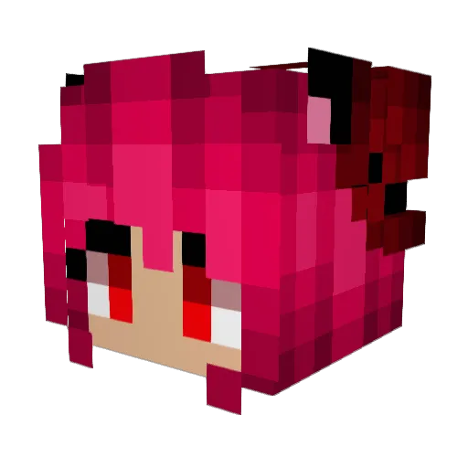 SweetCatyy Minecraft avatar head, 3D render