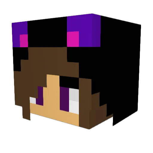 SweetChixxie Minecraft avatar head, 3D render