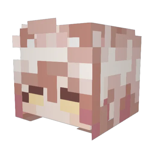 SweetClovers Minecraft avatar head, 3D render