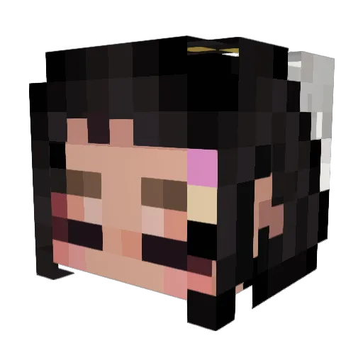 SweetCuteAngel Minecraft avatar head, 3D render