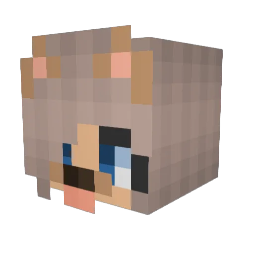 SweetEmotions Minecraft avatar head, 3D render