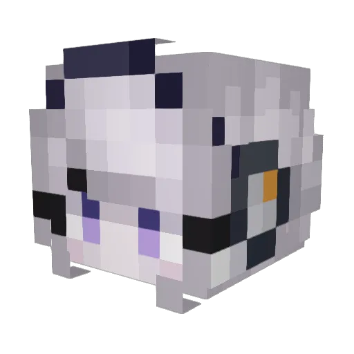 SweetFefeta Minecraft avatar head, 3D render