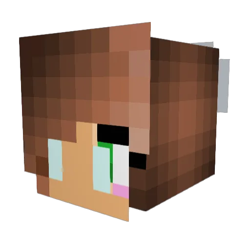 SweetGurl Minecraft avatar head, 3D render