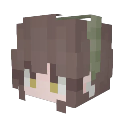SweetHoneyPie Minecraft avatar head, 3D render